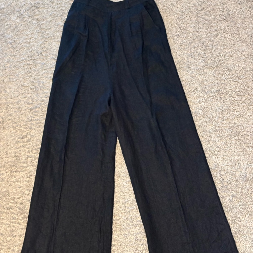 Wide-Leg Linen Pants, Rick Owens Style Viscontis Trousers, Custom-Made to Order